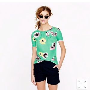 J Crew swoop top in punk floral xs